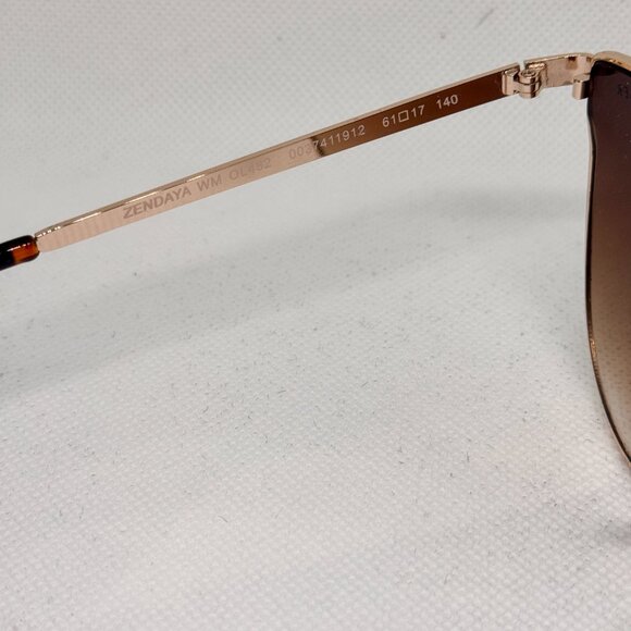 Tommy Hilfiger Zendaya WM OL482 Cat Eye Sunglasses Brown and Gold Frame - Picture 4 of 5